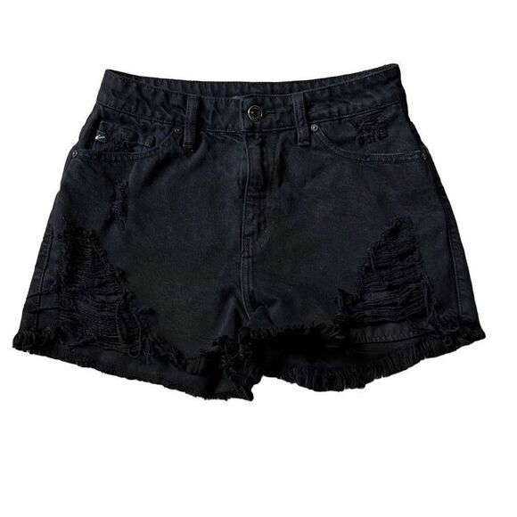 Kancan black high waisted distressed shorts - Picture 1 of 6